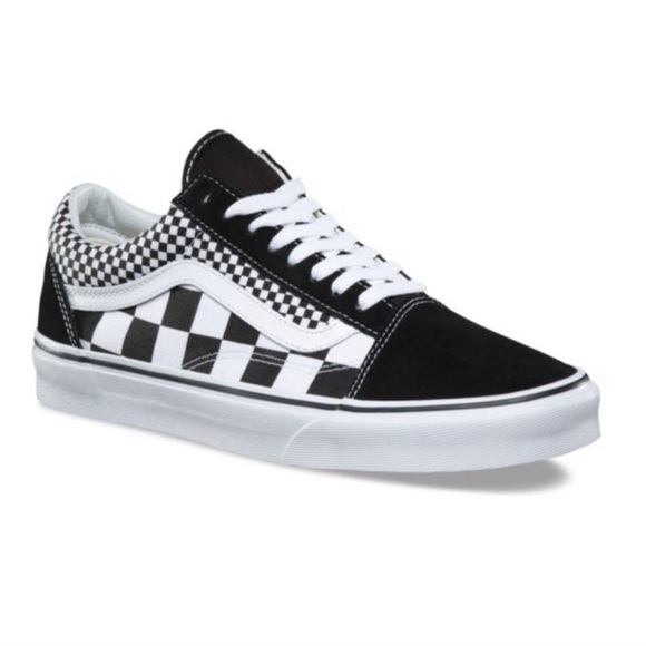mixed checkered old skool vans